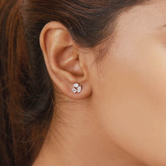 Trio Lab Grown Diamond Stud Earrings