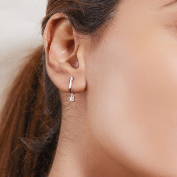 Delicate Lab Grown Diamond Drop Earrings